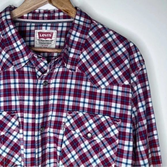 Levi's Other - Levi’s Mens Plaid Snap Button Western Style Shirt Size XL